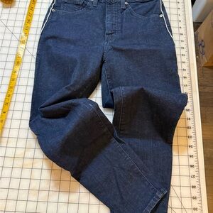 Lucky Brand Dark Blue with Silver Piping Skinny Jeans sz 29